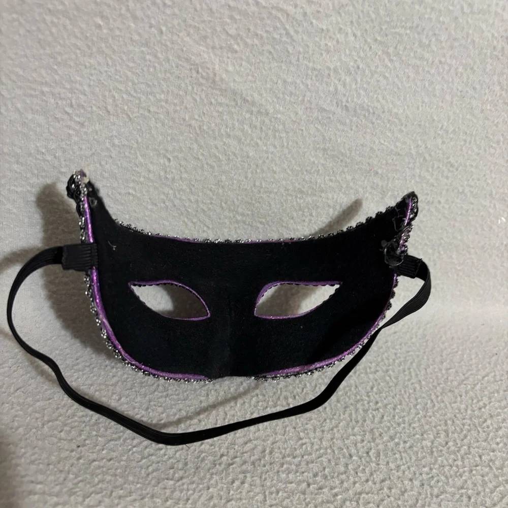Purple and Black Glittered Masquerade Masks